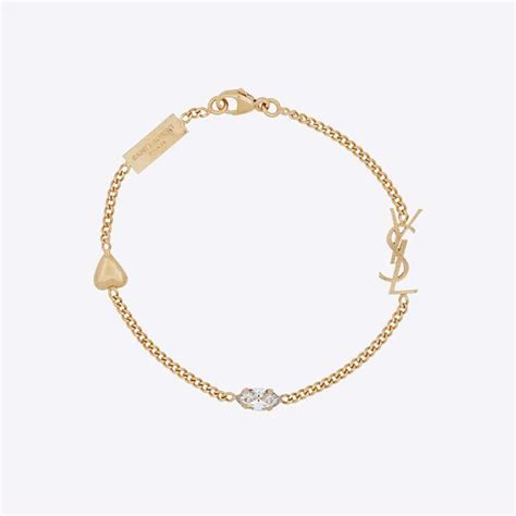 charm bracelet in gold brass ysl|Women's Saint Laurent Bracelets .